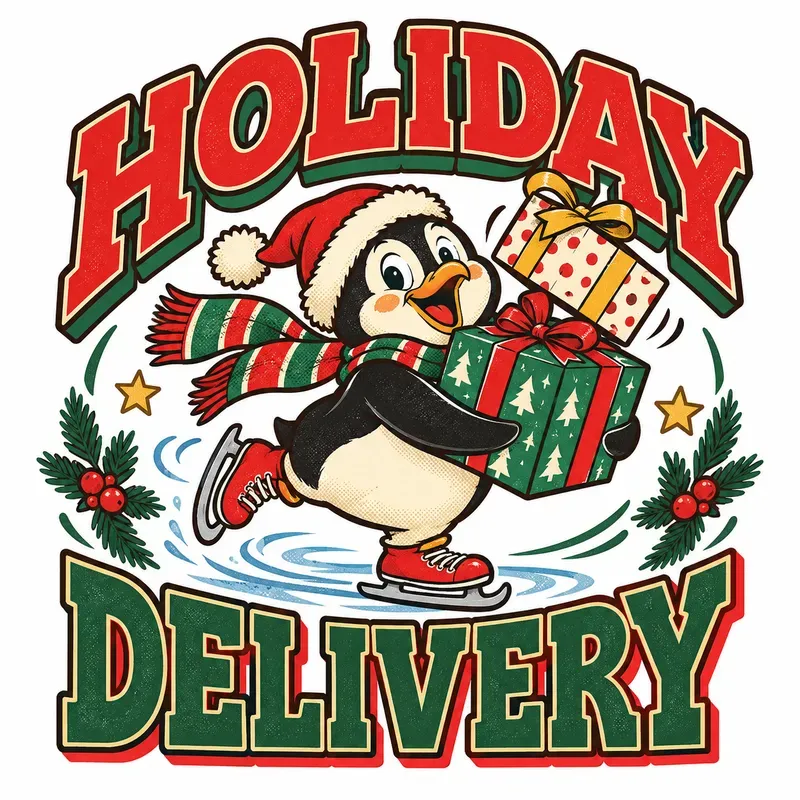 Retro Christmas Character Emblems