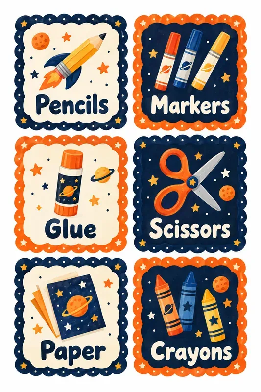 Printable Classroom Label Sheets