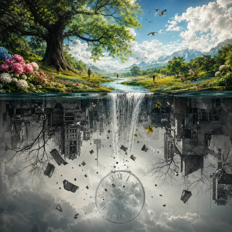 Two Worlds One Reflections