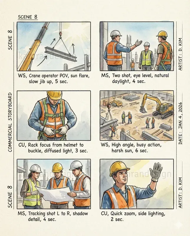 Cinematic Handdrawn Storyboards