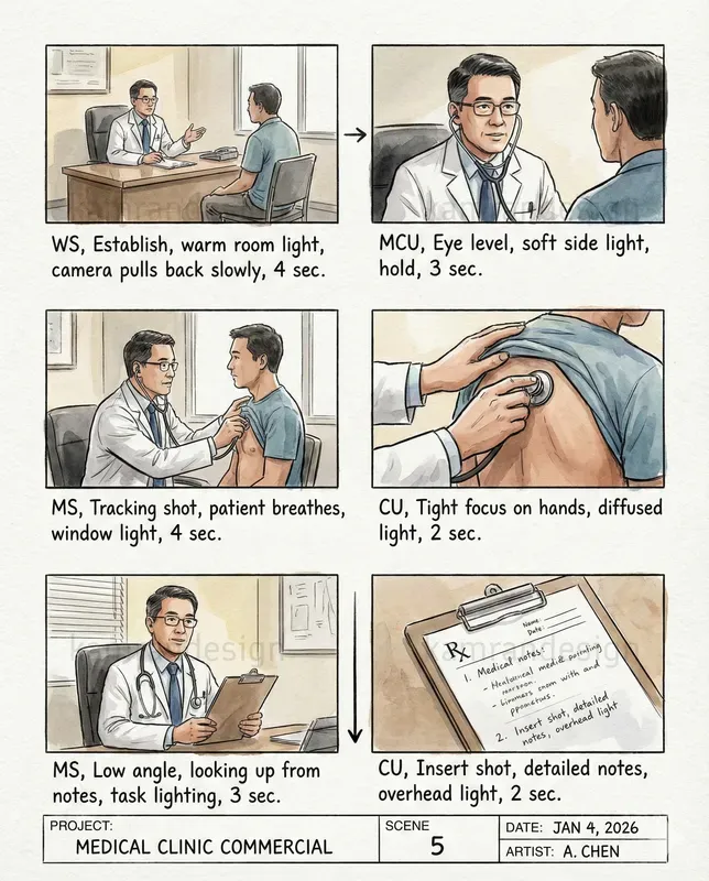 Cinematic Handdrawn Storyboards
