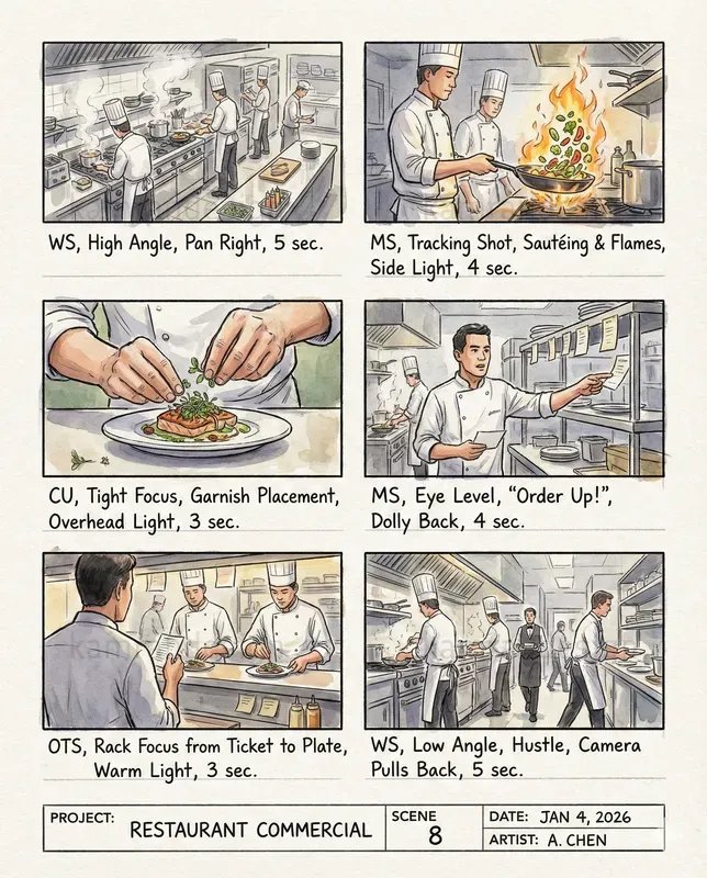 Cinematic Handdrawn Storyboards