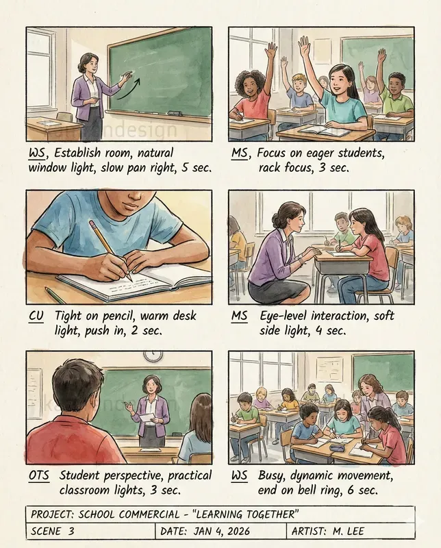 Cinematic Handdrawn Storyboards