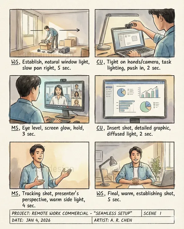 Cinematic Handdrawn Storyboards