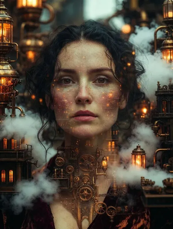 Victorian Double Exposure Portraits