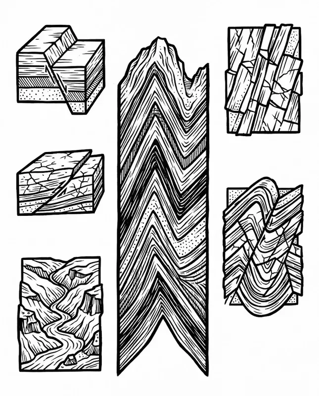 Geological Strata Tattoo Flashes