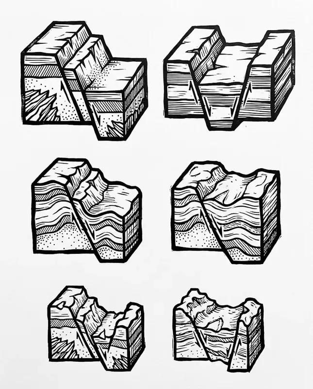 Geological Strata Tattoo Flashes