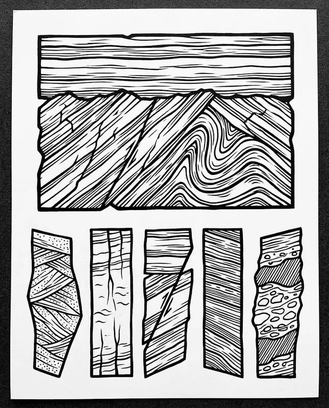 Geological Strata Tattoo Flashes