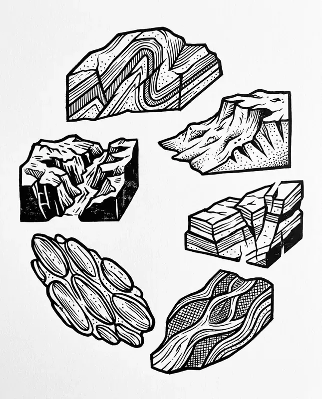 Geological Strata Tattoo Flashes
