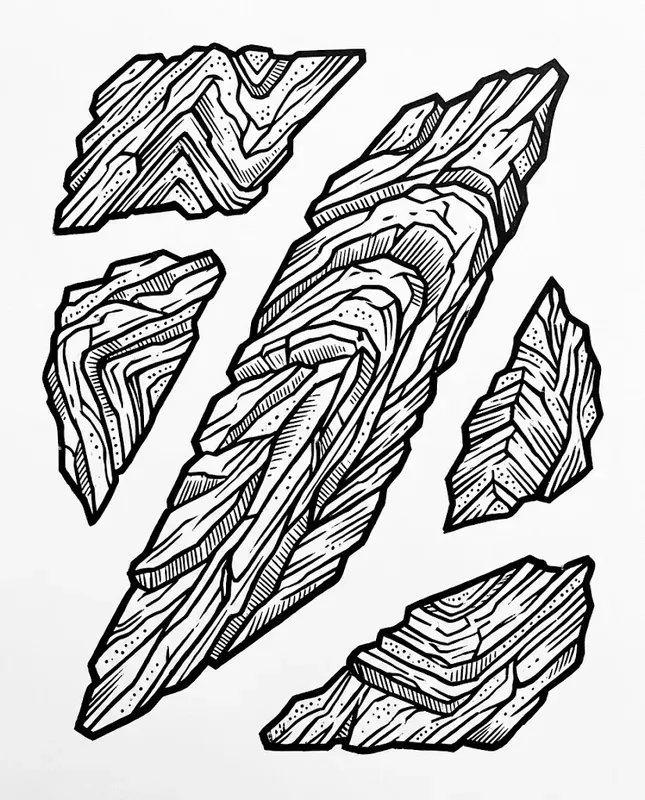 Geological Strata Tattoo Flashes