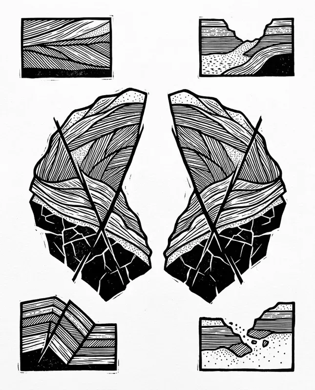 Geological Strata Tattoo Flashes