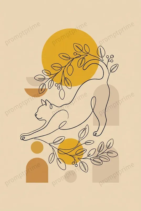 Boho Oneline Art Wall Prints