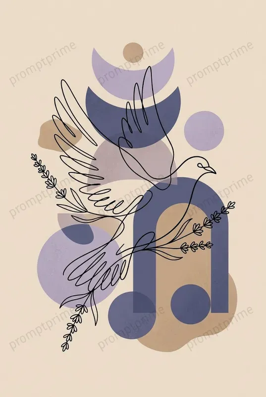 Boho Oneline Art Wall Prints