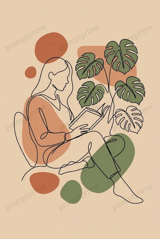 Boho Oneline Art Wall Prints