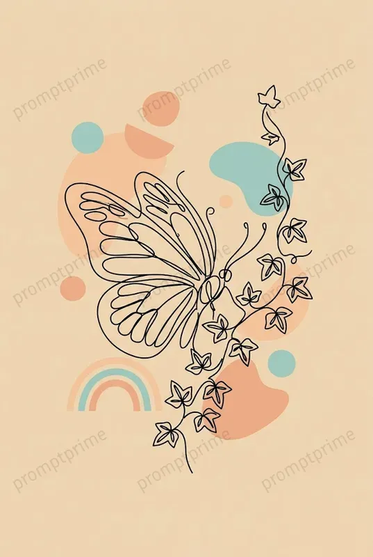 Boho Oneline Art Wall Prints