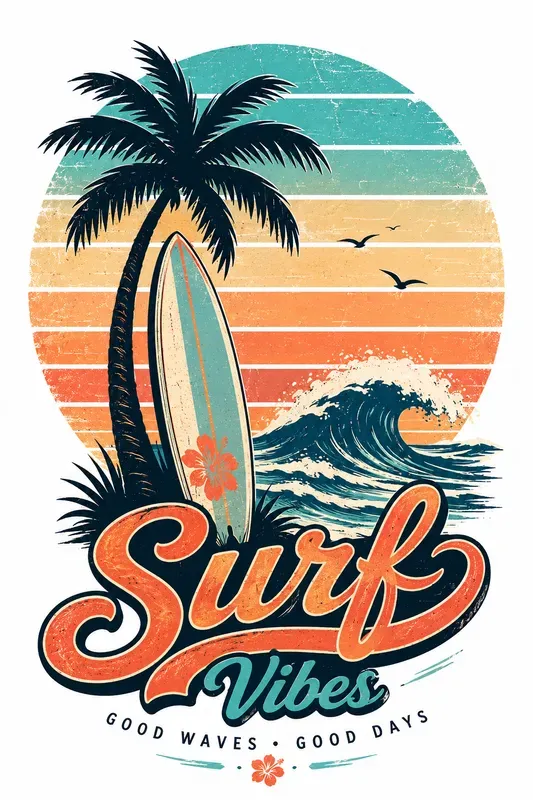 Retro Sunset Adventure Tshirt Designs