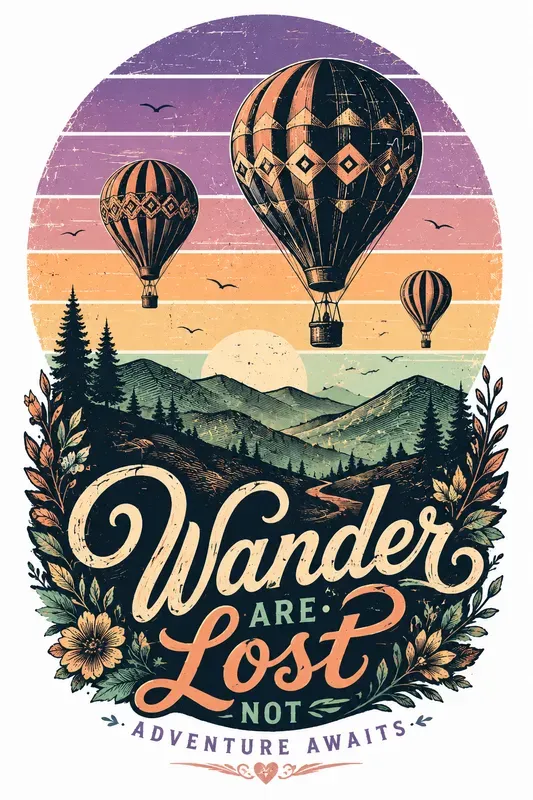 Retro Sunset Adventure Tshirt Designs