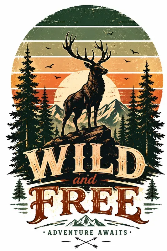 Retro Sunset Adventure Tshirt Designs
