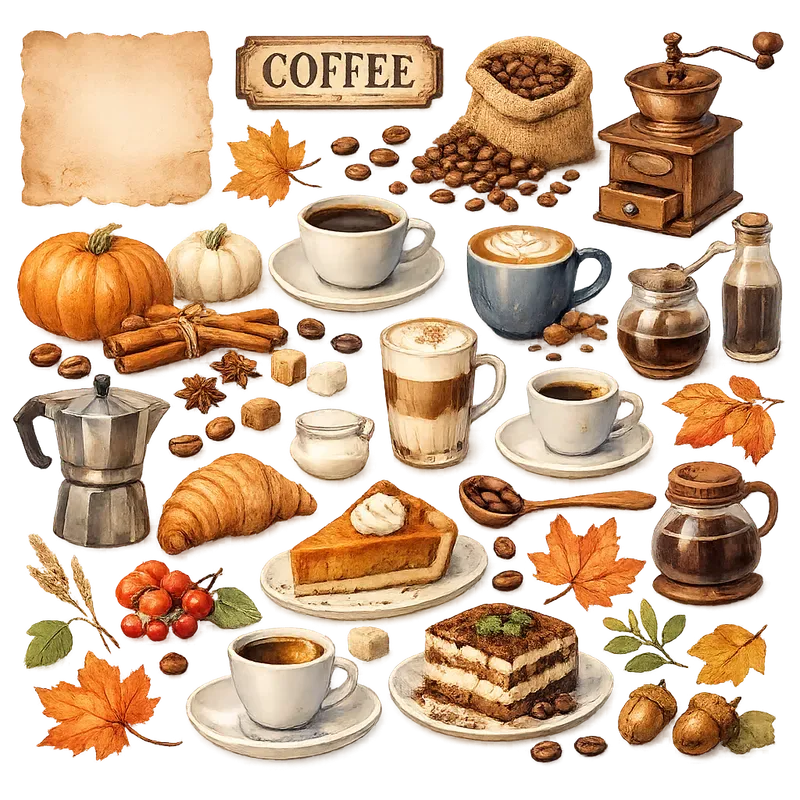 Rustic Coffee Journal Elements