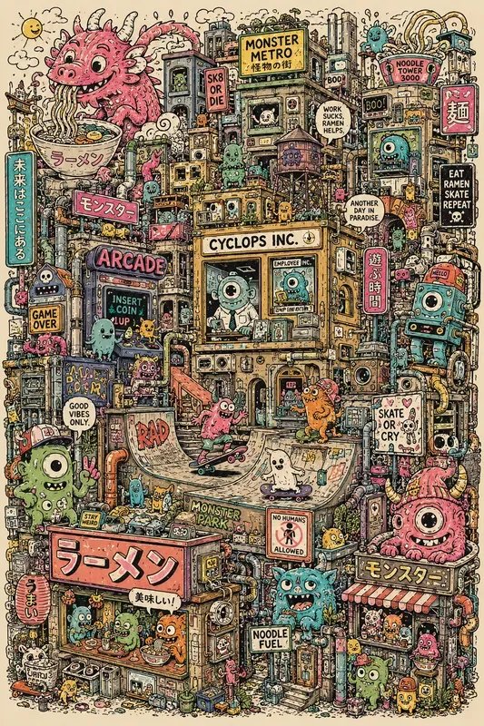 Doodle Style Scenery