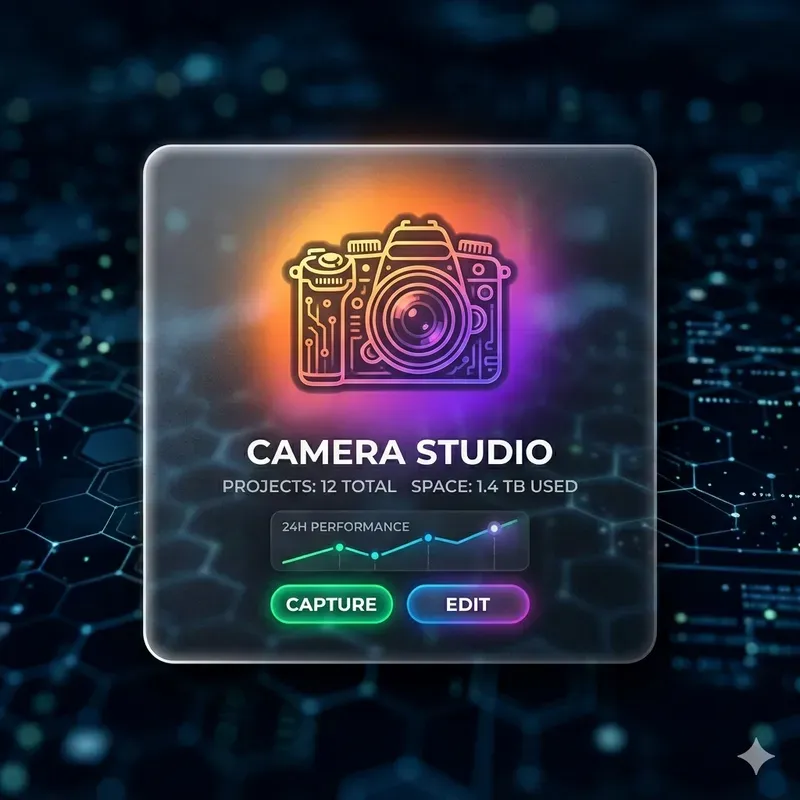 Glassmorphism UI Cards