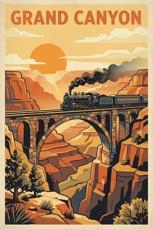 Retro Screen Print Travel Posters