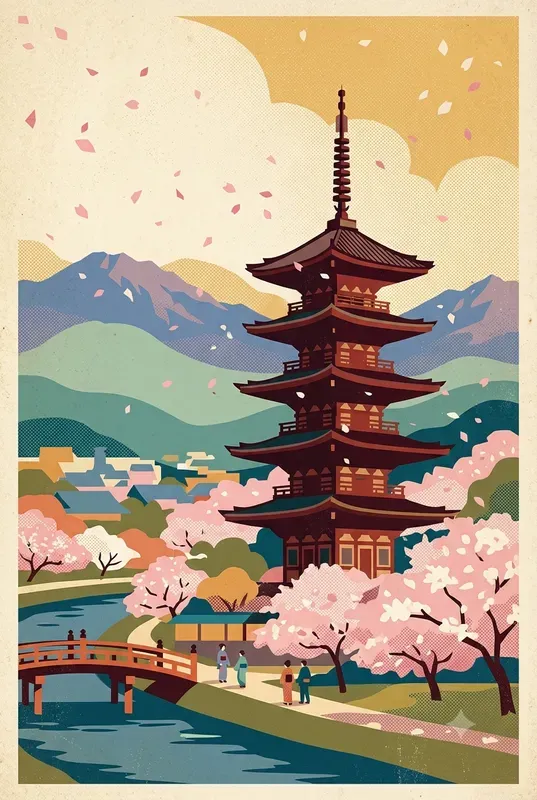 Retro Screen Print Travel Posters