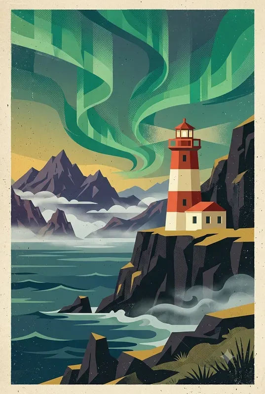 Retro Screen Print Travel Posters