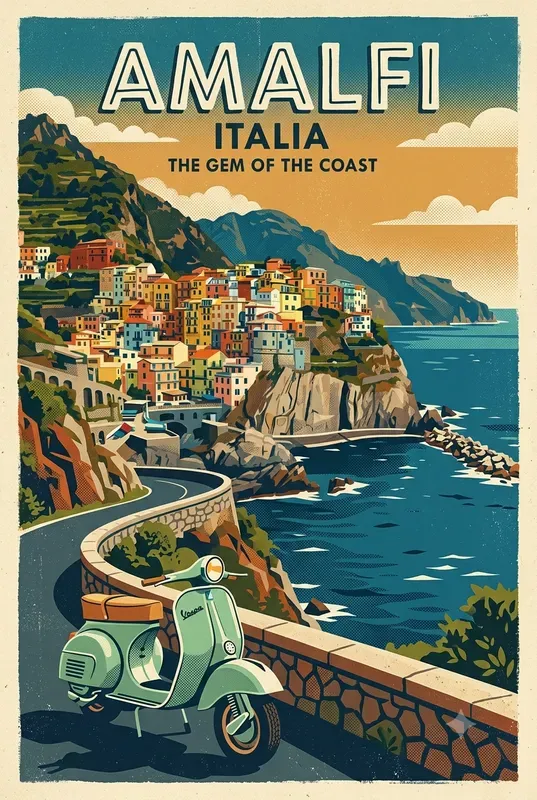 Retro Screen Print Travel Posters