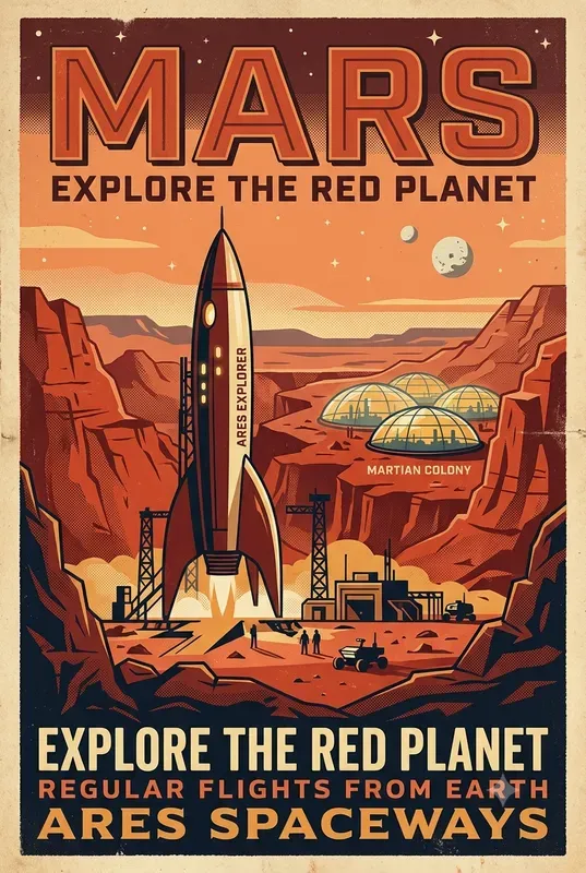 Retro Screen Print Travel Posters