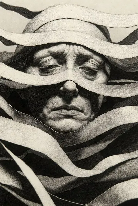 Surrealist Ribbon Portraits