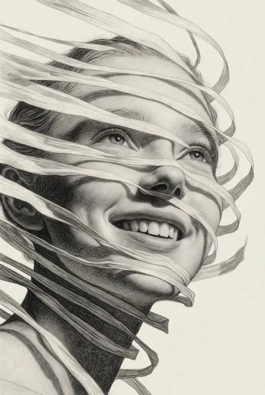 Surrealist Ribbon Portraits