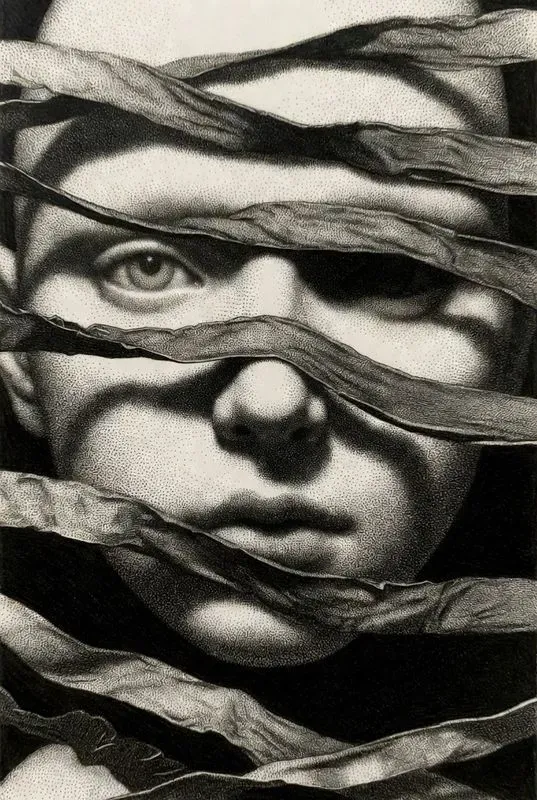 Surrealist Ribbon Portraits