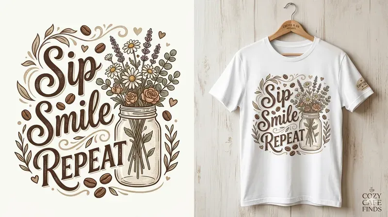 Vintage Coffee Typography Tshirt Mockups
