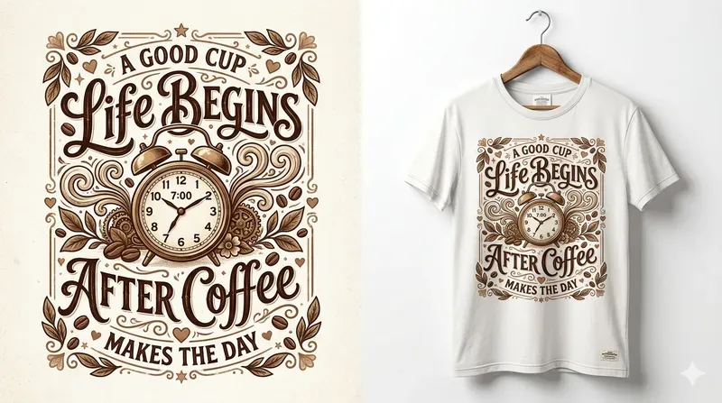 Vintage Coffee Typography Tshirt Mockups