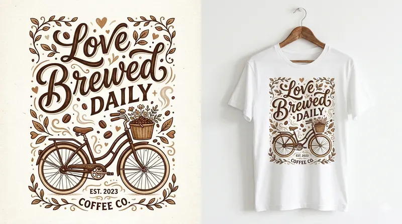 Vintage Coffee Typography Tshirt Mockups
