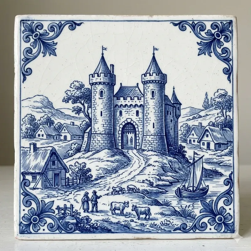 Delft Blue Medieval Tiles