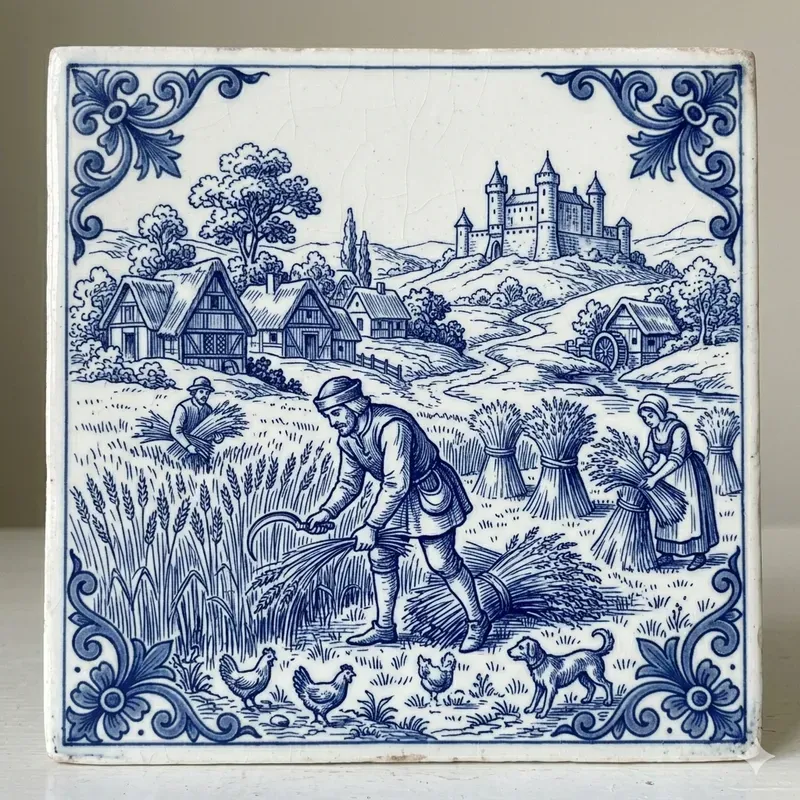 Delft Blue Medieval Tiles
