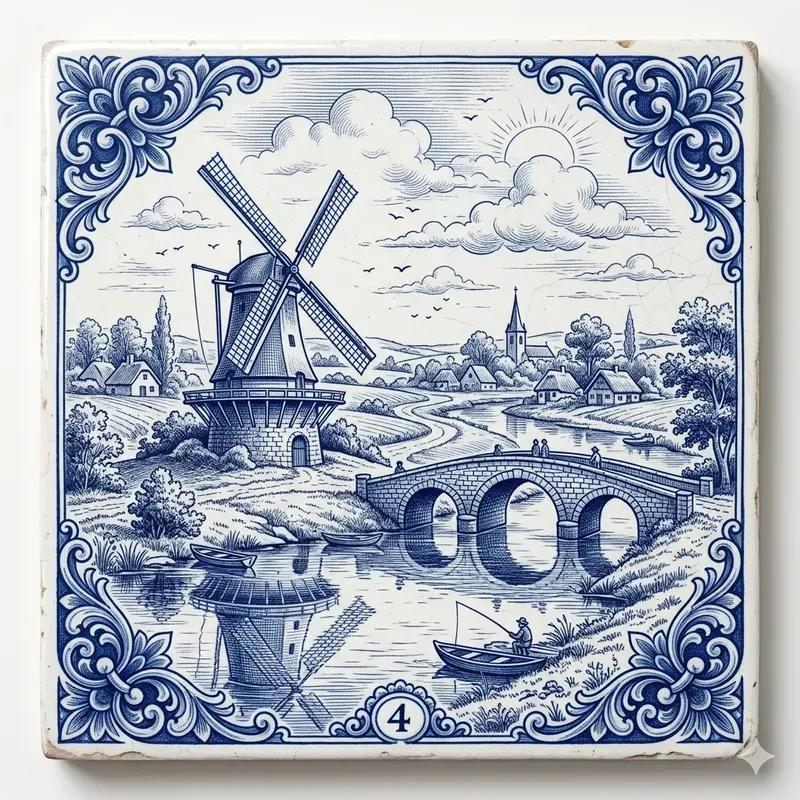 Delft Blue Medieval Tiles
