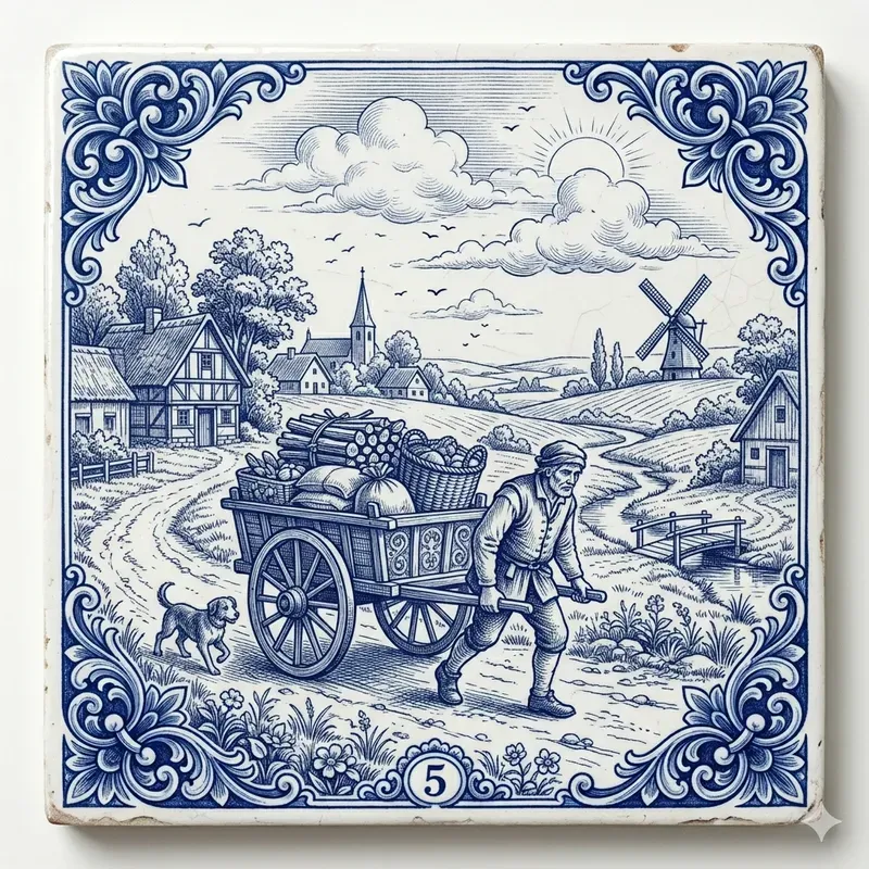 Delft Blue Medieval Tiles