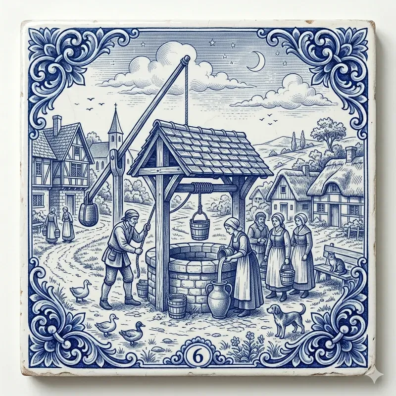 Delft Blue Medieval Tiles