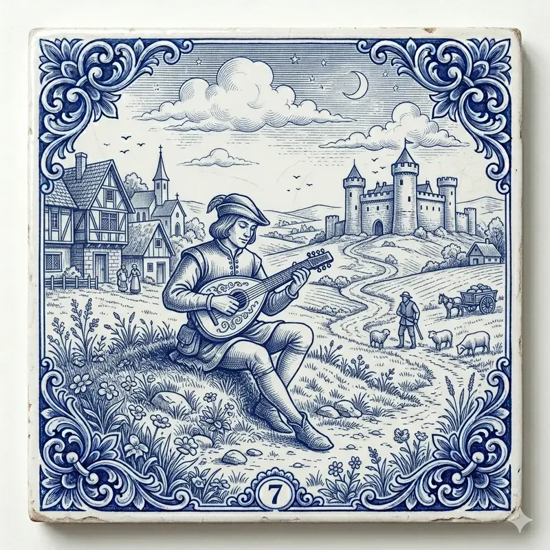 Delft Blue Medieval Tiles