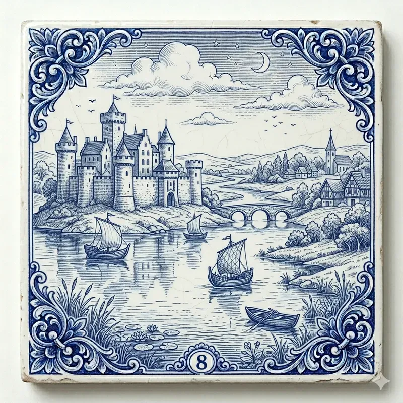 Delft Blue Medieval Tiles