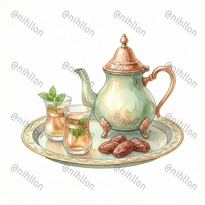 Ramadan Watercolor Cliparts Collections