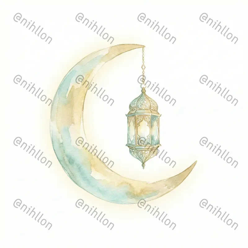 Ramadan Watercolor Cliparts Collections
