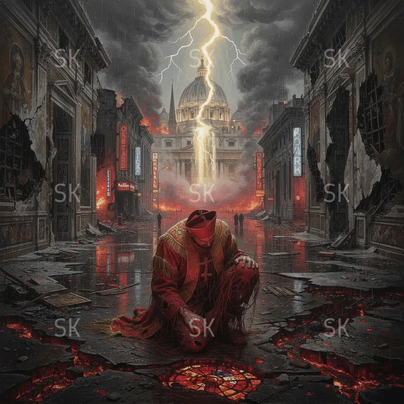 Dark Cinematic City Paintings
