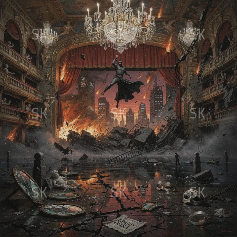 Dark Cinematic City Paintings