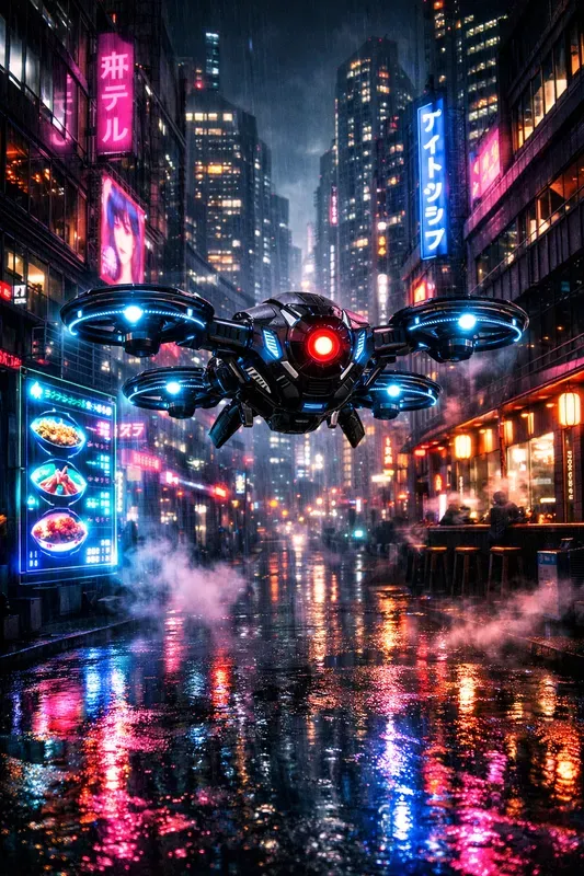 Cinematic Cyberpunk Neon Street Photography
