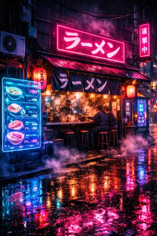 Cinematic Cyberpunk Neon Street Photography
