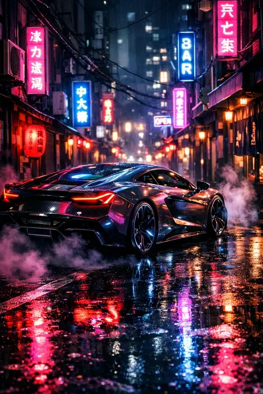 Cinematic Cyberpunk Neon Street Photography